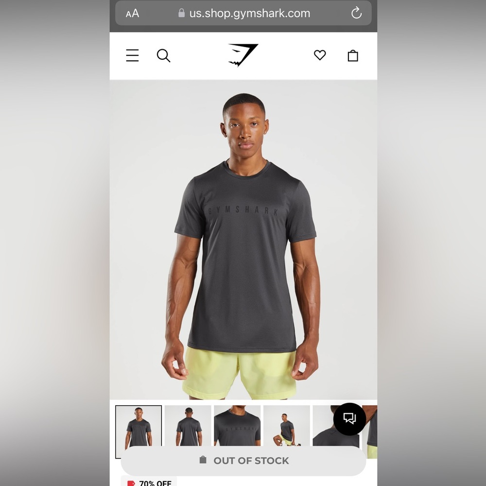 Gymshark sport stripe t-shirt